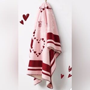 Victoria's Secret White and Pink Blanket